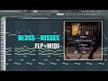 BL3SS & bbyclose - Kisses (MIDI + FLP) (FL Studio Piano Tutorial / Cover)