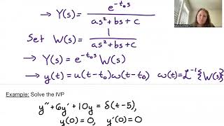 DiffEQ Section 8.7, part 2: Solving Basic IVPs with Impulse Forcing Functions