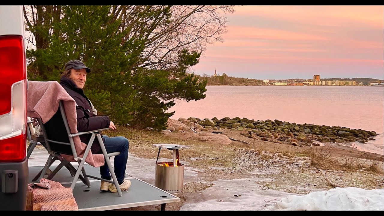 Med bobil på strandtur til Larvik