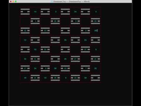 Knight Tour with Warnsdorff's heuristic