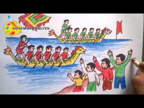 Vẽ Tranh Chủ Đề Lễ Hội/How To Draw Festival - Youtube