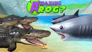 NEW ALLIGATORS vs SHARKS - Amazing Frog Part 173 | Pungence