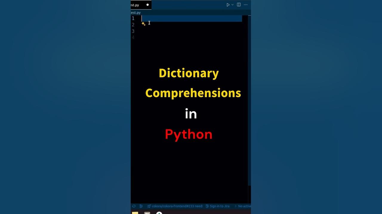 Dictionary Comprehension in python | #python - YouTube