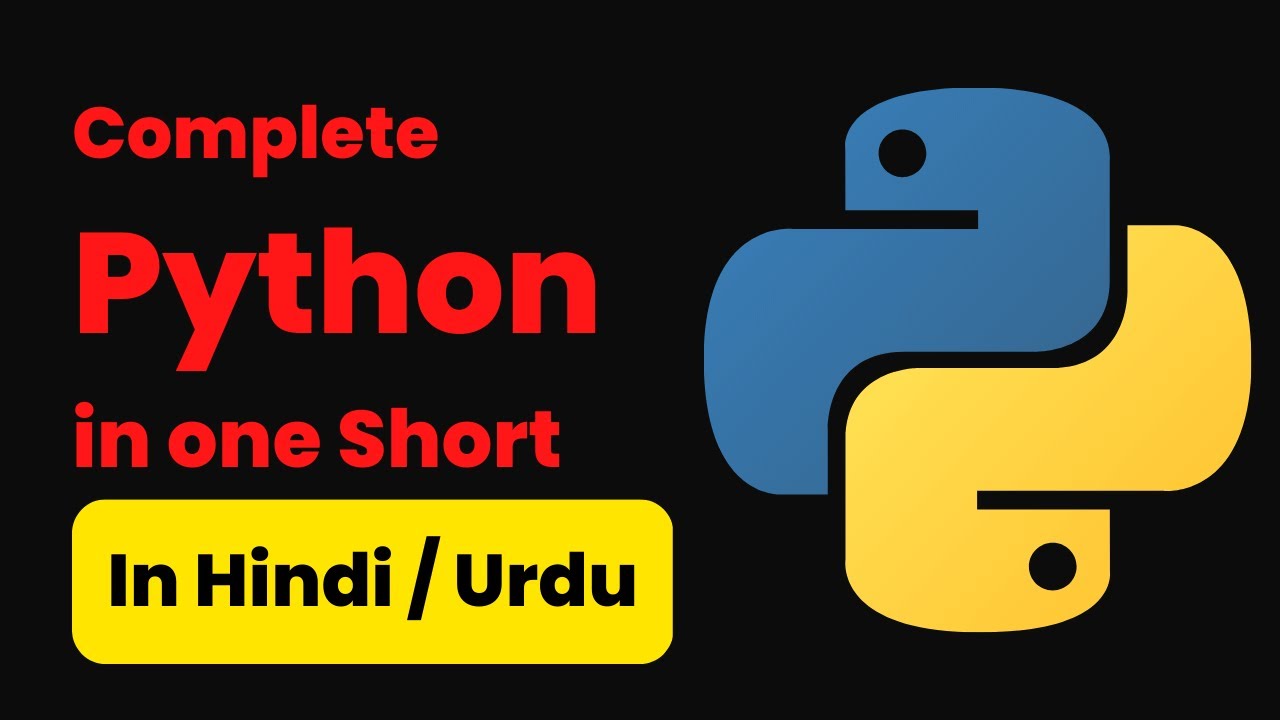 Complete Python in one video| MianwaliCodeHouse - YouTube