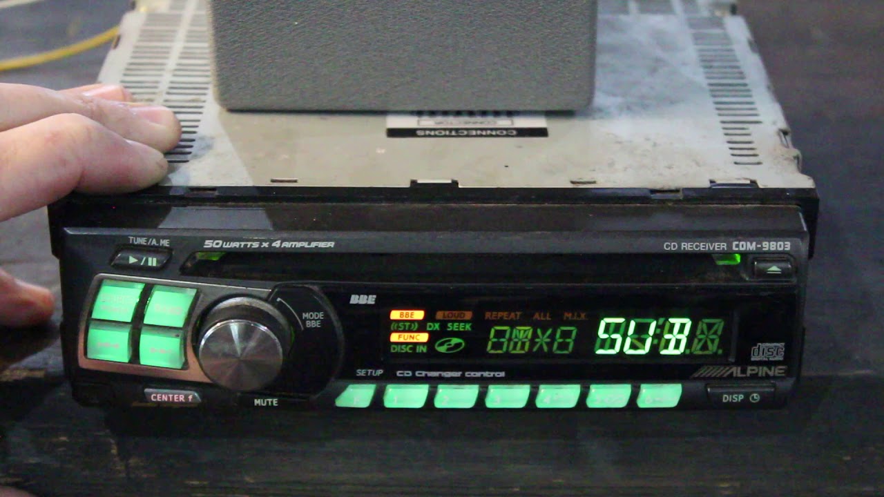 Alpine Deck Radio Head Unit Receiver CDM9803 YouTube