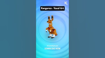 Voxel Kangaroo , Kangaroo Voxel 3d model #kritrim #voxelart #minecraft #magicavoxel #3dmodel #3dart