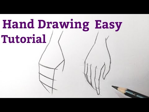 How to draw handhands easy for beginners Hand drawing easy step by step tutorial with pencil