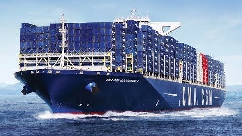 Top 10 Biggest Container Ships Working on Waves at Ocean