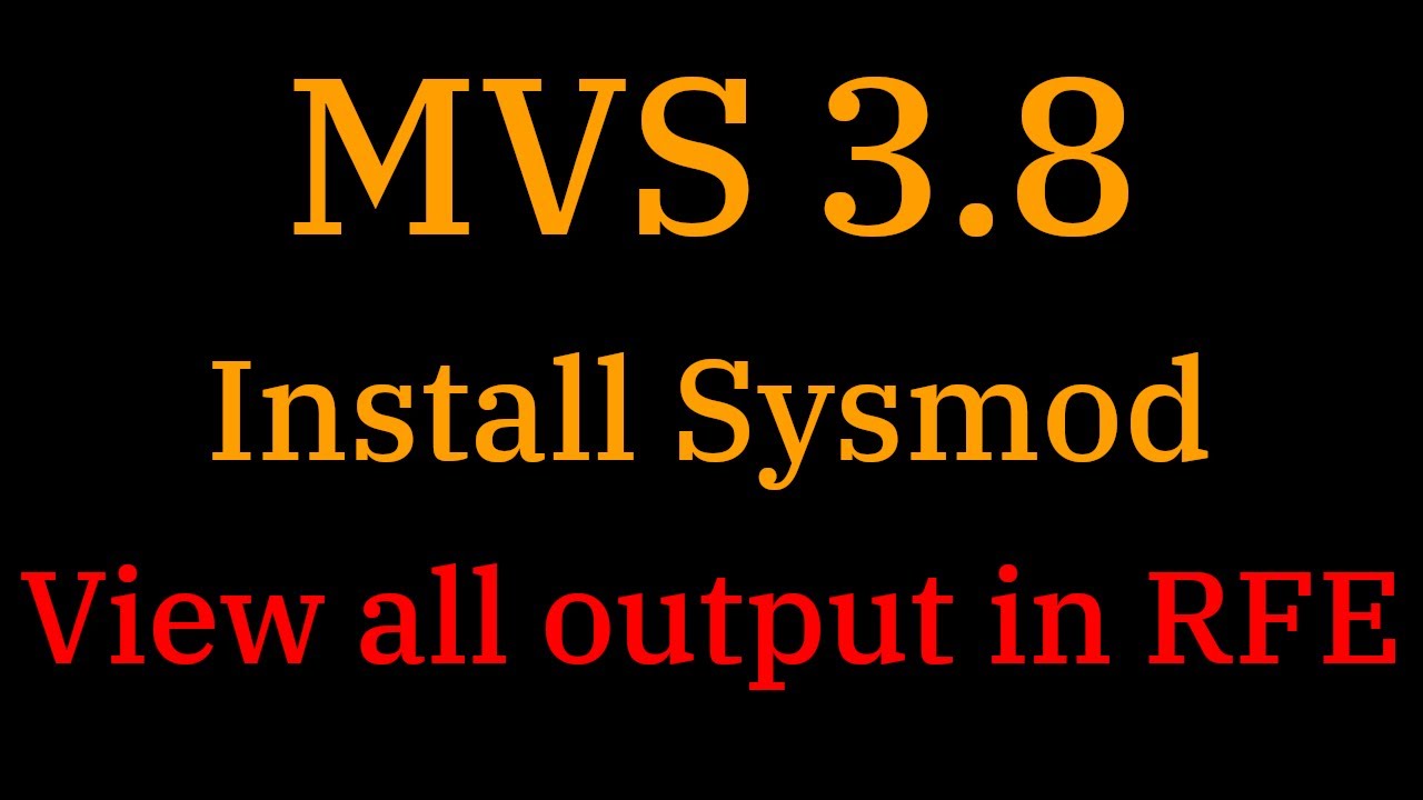 [012] MVS 3.8: Viewing all spooled output in RFE OUTLIST - YouTube