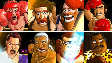 Punch-Out!! Wii HD - All Opponent Star Punch Reactions