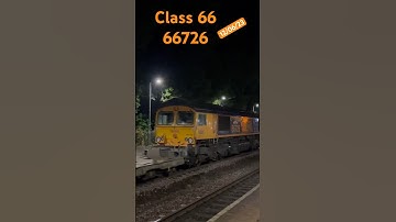 Class 66 66726 British freight train trying it’s best to silently pass by #trains #freighttrain