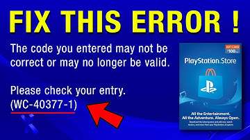 💰 PS4 (WC-40377-1 & WC 40376-0) | HOW TO FIX REDEEM CODE ERROR