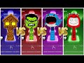 SPRUNKI OC HOUSE HEAD 🆚 HULK 🆚 THE BLOOP 🆚 FUSE COFFIN DANCE SONG IN TILES HOP 