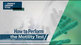 How to Perform the Motility Test by Centers for Disease Control and Prevention (CDC) 1,258 views 2 weeks ago 6 minutes, 52 seconds