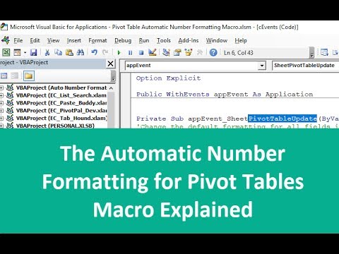 Pivot Table Automatic Number Formatting Macro Explained (Part 2)