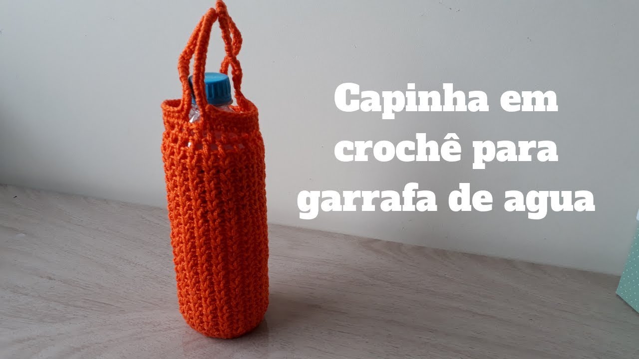 Capinha em crochê para garrafa de agua