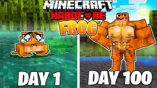 I Survived 100 Days as a FROG in HARDCORE Minecraft!