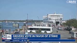 Drivers vote in favor of bus strike on Martha's Vineyard | Boston 25 News