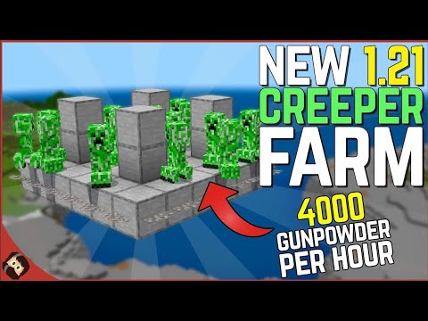 Best + Easy GUNPOWDER FARM In Minecraft 1.20 + 1.21😯 || Creeper farm 1. ...