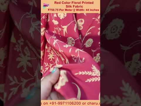 Beautiful Printed Silk Fabric Draping | Make Party Wear & Wedding Dresses