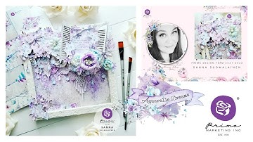 AQUARELLE DREAMS - Mixed Media Reverse Canvas Tutorial by Sanna Suomalainen
