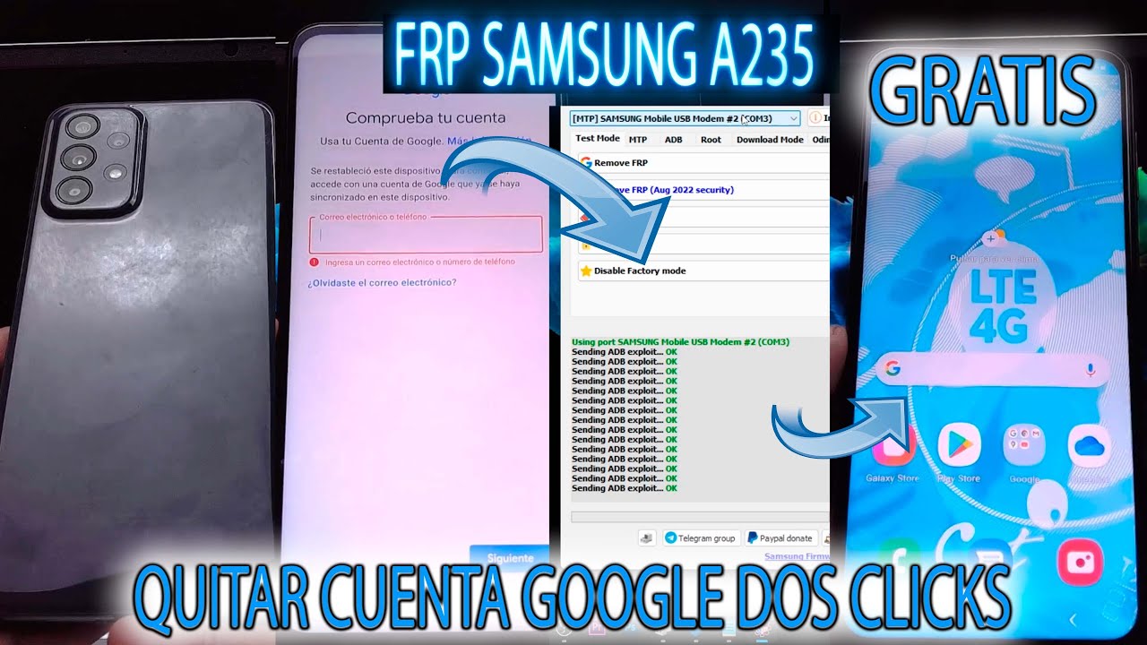 FRP SAMSUNG A23 QUITAR CUENTA GOOGLE EN DOS CLICK NO APK NO BACK UP FRP SAMSUNG A23 QUITAR CUENTA GOOGLE EN DOS CLICK NO APK NO BACK UP