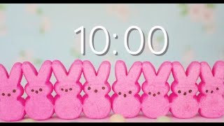 10 Minute Countdown Timer | Easter | Peeps | Silent with ending sound