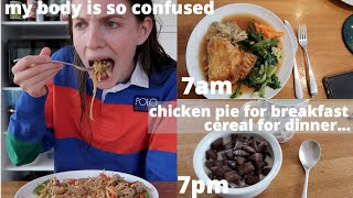 I ate my meals in reverse for a week *dinner for breakfast*