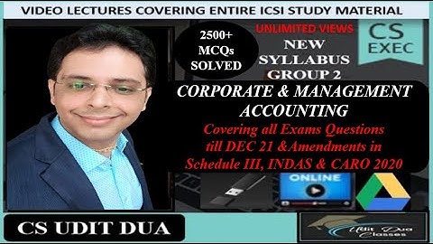 CS Executive CMA Introduction Lecture for June 22 & Dec 22 | Chapter wise Analysis| CS UDIT DUA