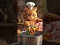 Chef Cat Caught a Chicken 😺🍗 | Funny Cooking Story