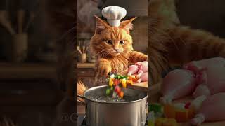 Chef Cat Caught a Chicken 😺🍗 | Funny Cooking Story