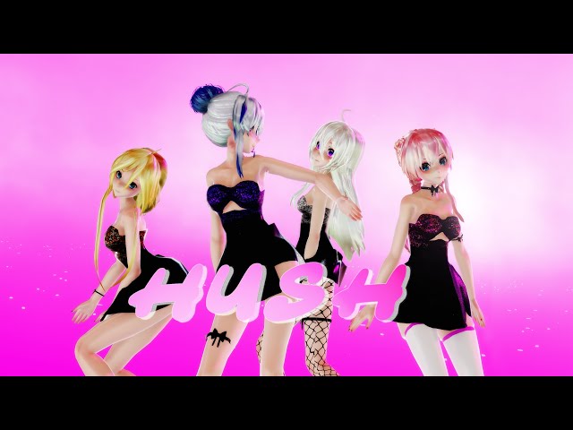 ≡MMD≡ Haku.Luka.IA.Lily - Hush [4KUHD60FPS] Happy Valentine's Day!! class=