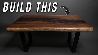 LIVE EDGE COFFEE TABLE || Full Build