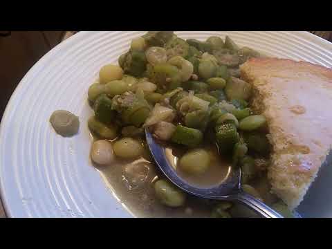 Butter Beans / Okra Soup / Vegetarian / Southern Cooking