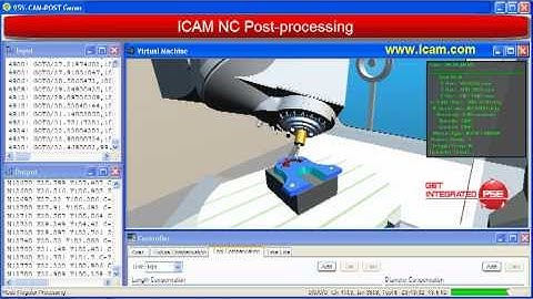ICAM CAM- POST for DMG DMC 80U- NC Post processing, CNC Machine simulation