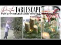 Natural Christmas Tablescape ~ Rustic Dining Ideas ~ Winter Tablescape Idea ~ Simple Table Decor