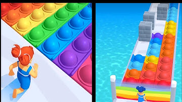 Pop it run,very satisfying and relaxing asmr game videos walkthrough ios andriod