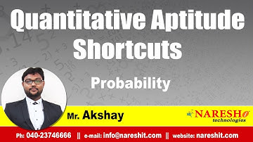 Probability | Quantitative Aptitude Tricks and Tips | Mr. Akshay