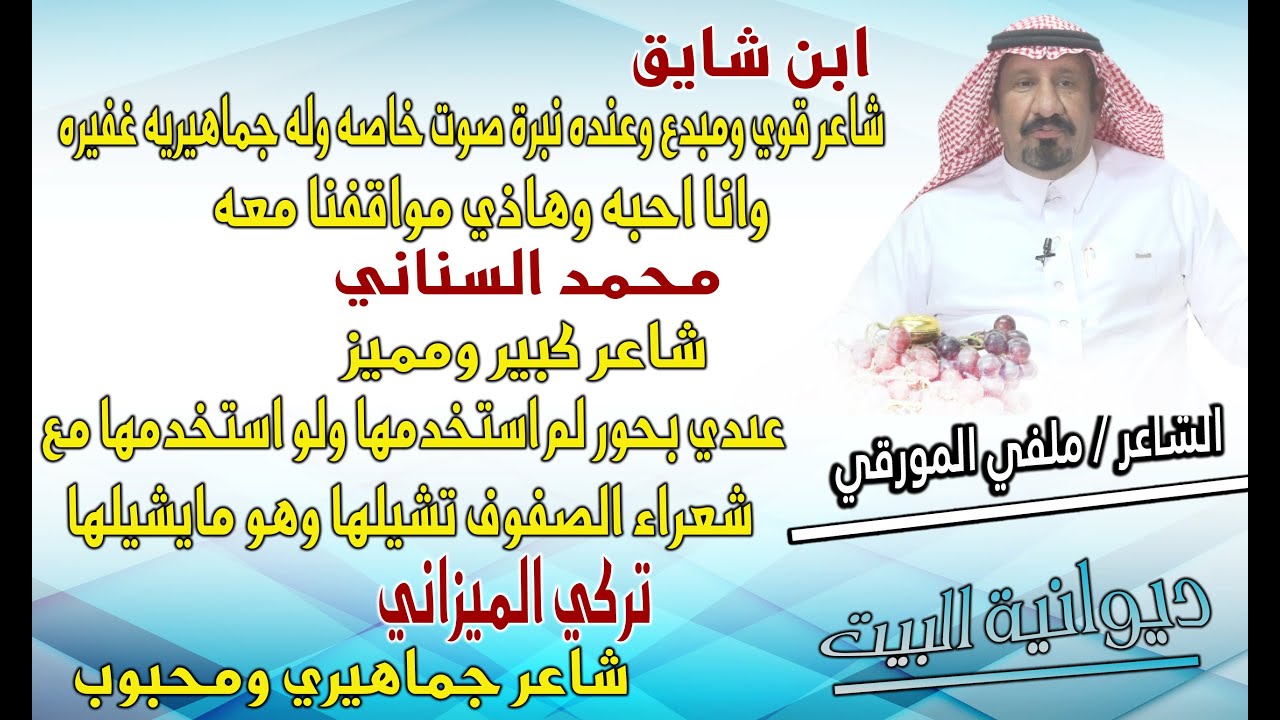 لقاء الشاعر ملفي المورقي تقديم الإعلامي بندر الكشي