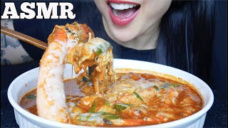 ASMR CHEESY KING CRAB + MINI CHEESY RICE CAKE + ENOKI MUSHROOMS (EATING SOUND) NO TALKING | SAS-ASMR