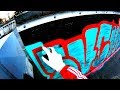 Graffiti  throw up bombing  daytime rooftop  raw footage