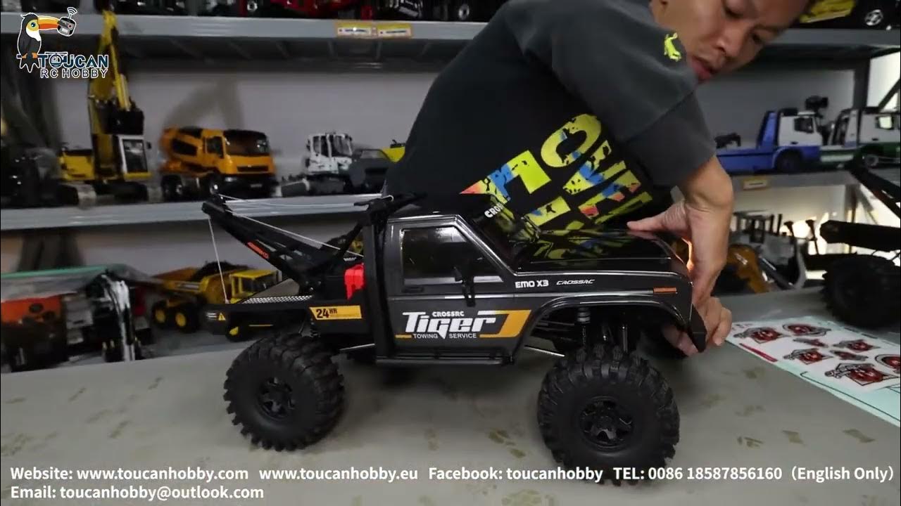 Unbox 1/8 CORSSRC EMO X3 RC Towing Rescue Car 4x4 Remote Control Crawler  Car 