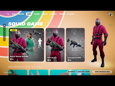 GRATIS SQUID GAME SKIN voor IEDEREEN in Fortnite! 😱