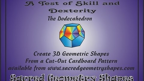 Sacred Geometry Part5 Build a Dodecahedron