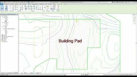REVIT ARCHITECTURE EXAM REVIEW MODELING CREATING BUILDING PAD ANG USING SUBREGION TO CREATE LANE