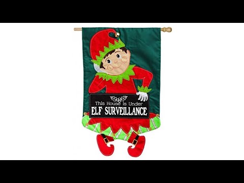 Michigan nepřekonatelný Recenze produktu Evergreen Elf Surveillance Applique Garden Flag, 12.5 x..