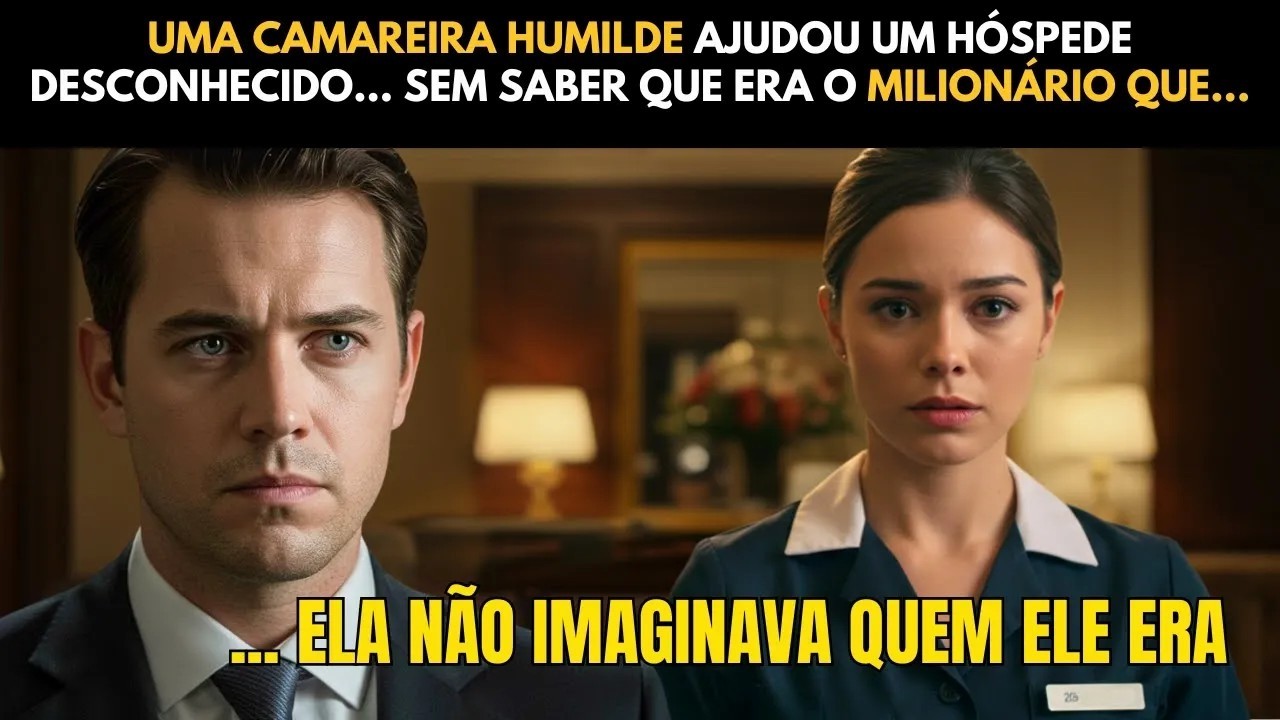 UMA CAMAREIRA HUMILDE AJUDOU UM HÓSPEDE DESCONHECIDO... SEM SABER QUE ERA O CEO MILIONÁRIO QUE...