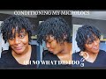 CONDITIONING MY MICROLOCS | AFTER DYING MY HAIR BLACK | DIY MICROLOCS