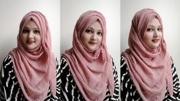 Everyday Formal Hijab Style  with crinkle Hijab (2020)||Step by Step|| Tahmina Shova❤