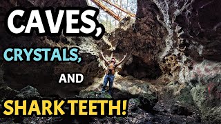 Hidden Cave & Giant Rock Piles Yield Incredible Shark Teeth and Crystal Finds!